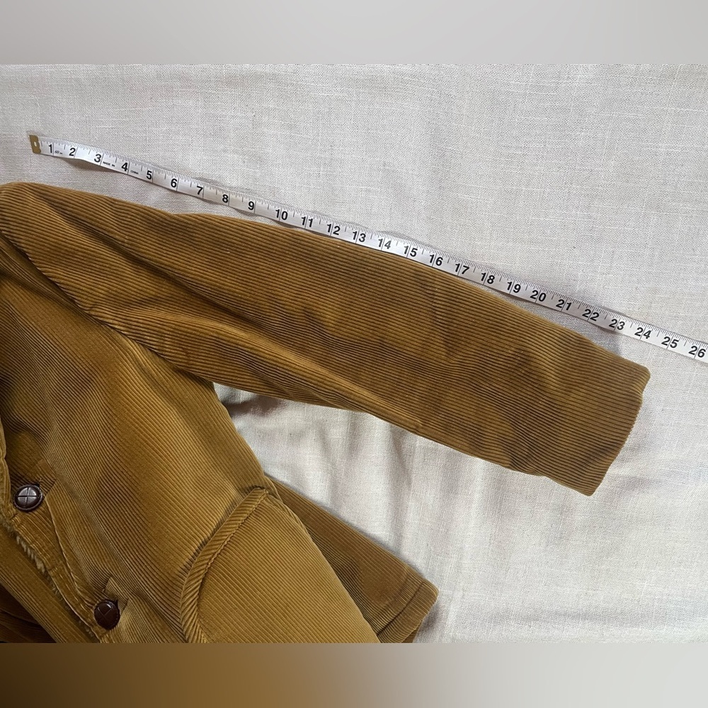 Vintage 70s Corduroy Faux Fur Sherpa Lined Towncraft Rancher Coat Jacket - Picture 16 of 16
